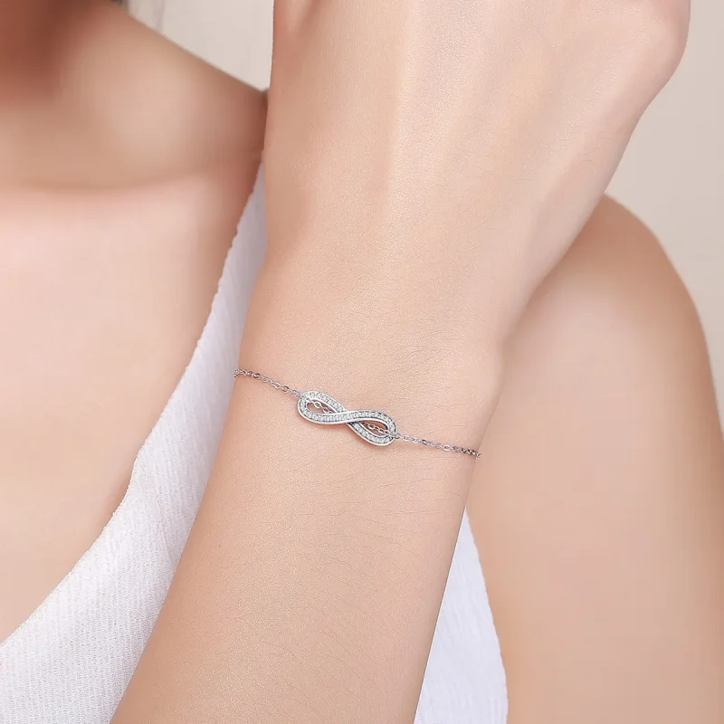 (image for) Pandora Style Silver Endless Elegance Chain Slider Bracelet - SCB056 - View 2