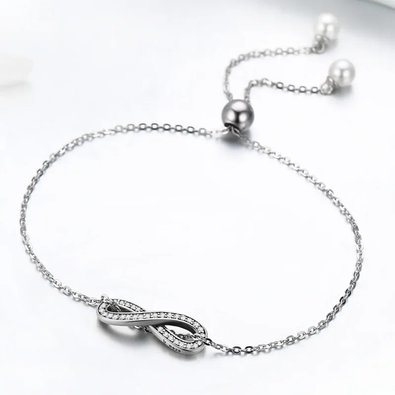 (image for) Pandora Style Silver Endless Elegance Chain Slider Bracelet - SCB056 - View 4