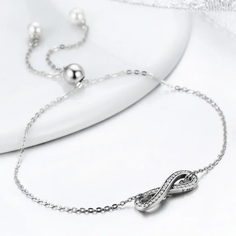 (image for) Pandora Style Silver Endless Elegance Chain Slider Bracelet - SCB056 - View 6