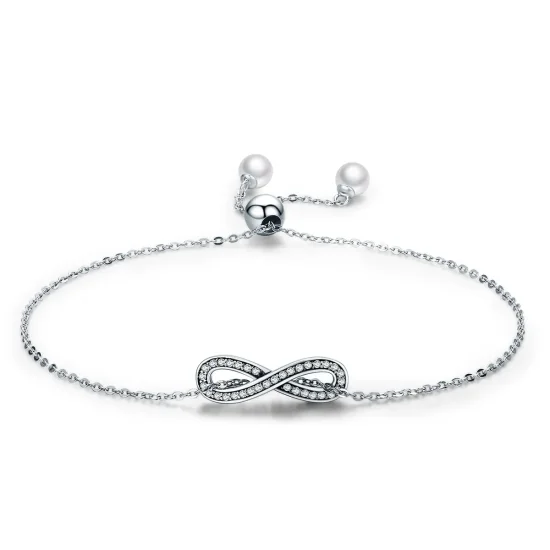 (image for) Pandora Style Silver Endless Elegance Chain Slider Bracelet - SCB056