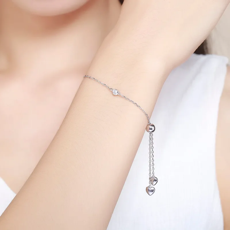 (image for) Pandora Style Silver Entwined Bright Galaxy Slider Bracelet - SCB032 - View 3