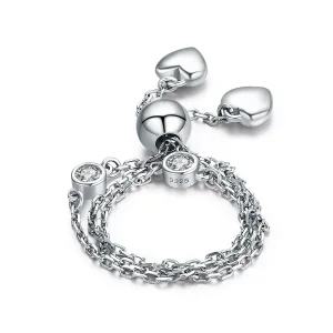(image for) Pandora Style Silver Entwined Bright Galaxy Slider Bracelet - SCB032