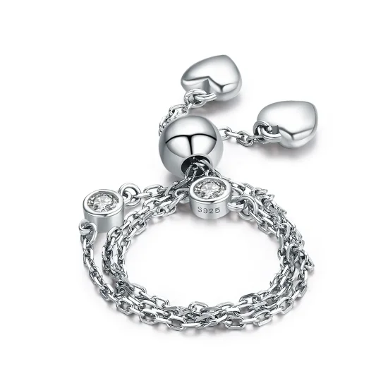 (image for) Pandora Style Silver Entwined Bright Galaxy Slider Bracelet - SCB032