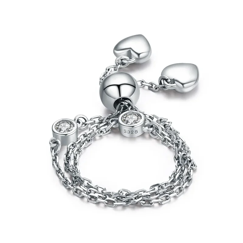 (image for) Pandora Style Silver Entwined Bright Galaxy Slider Bracelet - SCB032