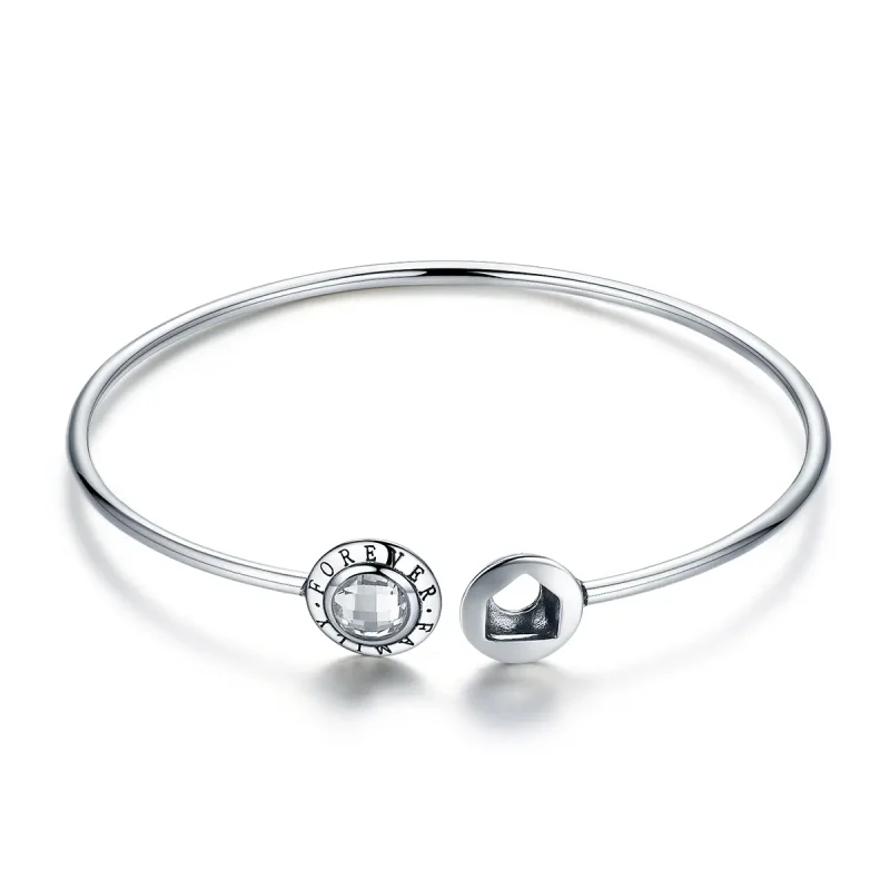 (image for) Pandora Style Silver Eternal Home Open Bangle - SCB011