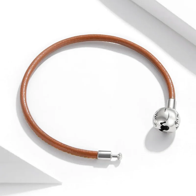 (image for) Pandora Style Silver Family Forever Leather bracelet - SCB215 - View 3