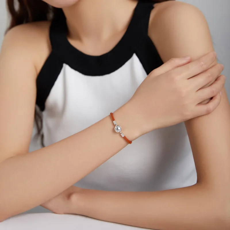 (image for) Pandora Style Silver Family Forever Leather bracelet - SCB215 - View 5