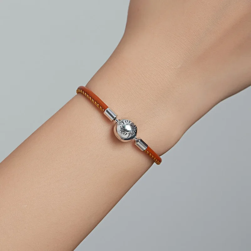 (image for) Pandora Style Silver Family Forever Leather bracelet - SCB215 - View 7