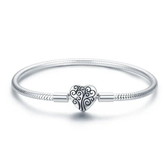 (image for) Pandora Style Silver Family Tree Chain Bracelet - SCB066