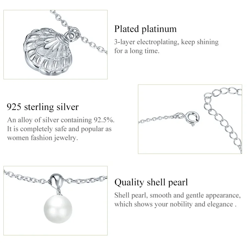 (image for) Pandora Style Silver Gift of Sea Dainty Chain Slider Bracelet - SCB179 - View 6