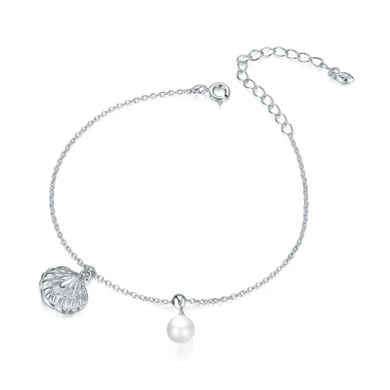 (image for) Pandora Style Silver Gift of Sea Dainty Chain Slider Bracelet - SCB179