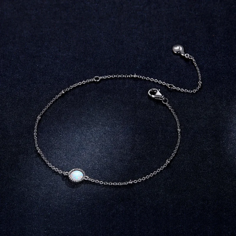 (image for) Pandora Style Silver Gorgeous Opal bracelet - BSB054 - View 5