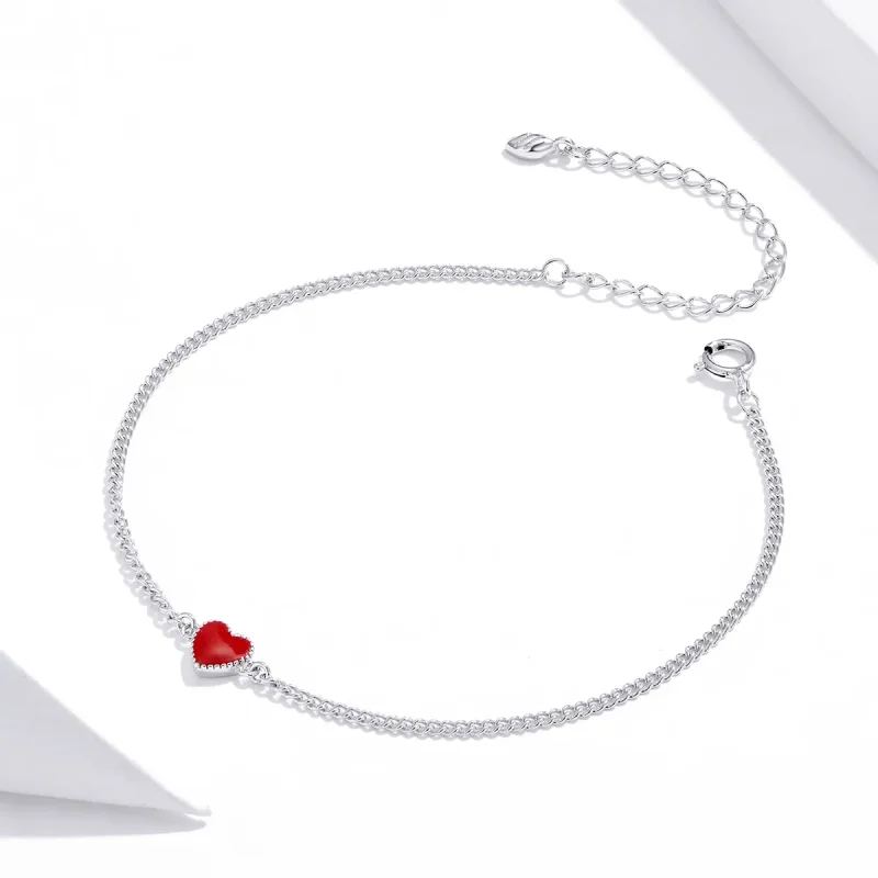 (image for) Pandora Style Silver Heart bracelet - SCB182 - View 2
