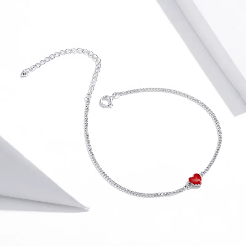 (image for) Pandora Style Silver Heart bracelet - SCB182 - View 4