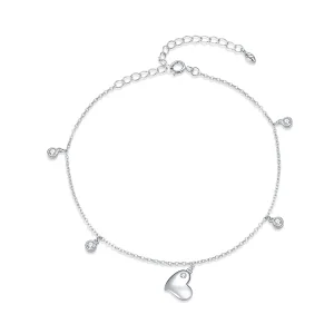 Pandora Style Silver Heart bracelet - SCT021 (image for) Pandora Style Silver Heart bracelet - SCT021