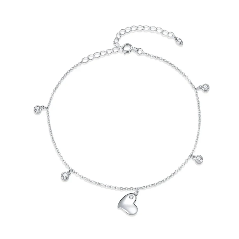 (image for) Pandora Style Silver Heart bracelet - SCT021