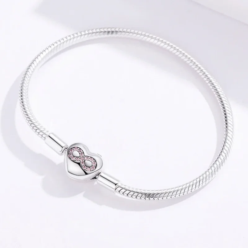 (image for) Pandora Moments Style Silver Heart of Eternity Slider Bracelet - SCB142 - View 4
