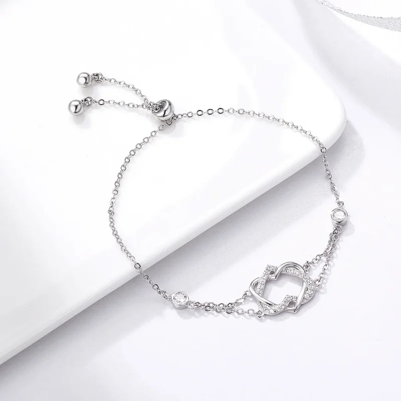 (image for) Pandora Style Silver Love Cardiogram Anniversary Slider Bracelet - SCB022 - View 6