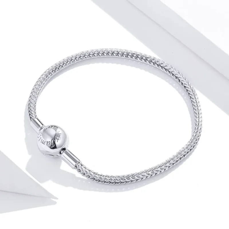 (image for) Pandora Style Silver love forever snake chain bracelet - SCB201 - View 2