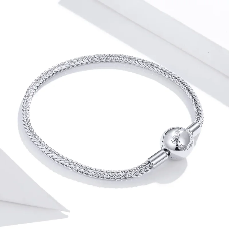 (image for) Pandora Style Silver love forever snake chain bracelet - SCB201 - View 3