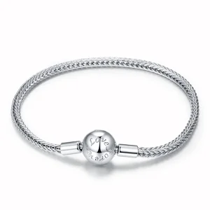Pandora Style Silver love forever snake chain bracelet - SCB201 (image for) Pandora Style Silver love forever snake chain bracelet - SCB201