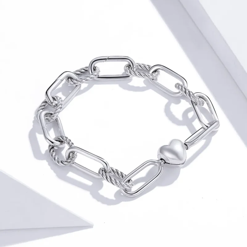 (image for) Pandora Style Silver Love of Link bracelet - SCB202 - View 2