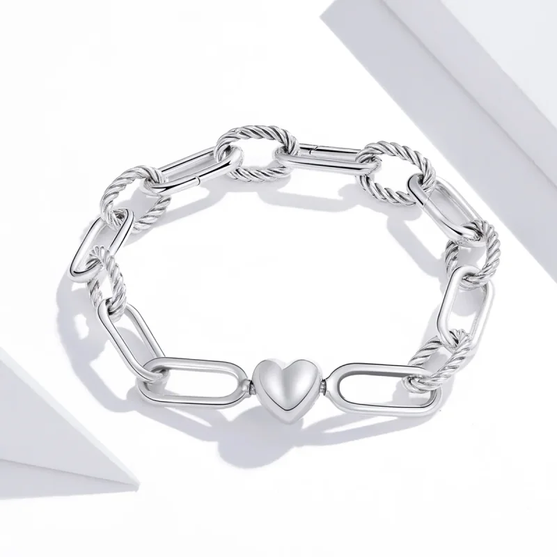 (image for) Pandora Style Silver Love of Link bracelet - SCB202 - View 5