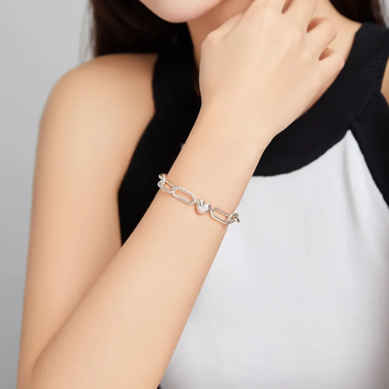(image for) Pandora Style Silver Love of Link bracelet - SCB202 - View 7