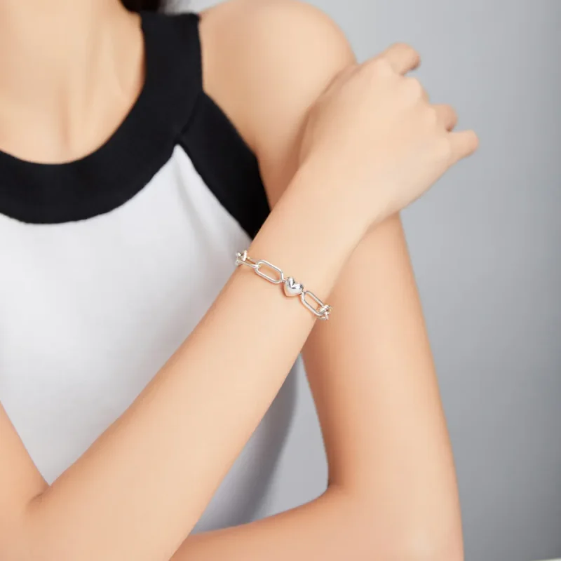 (image for) Pandora Style Silver Love of Link bracelet - SCB202 - View 8