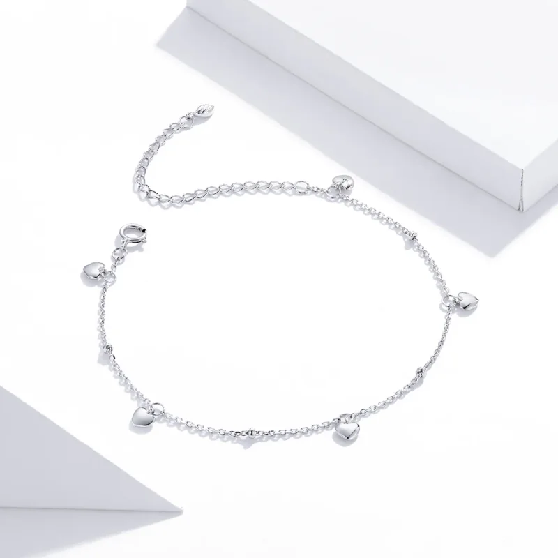 (image for) Pandora Style Silver Loving Heart bracelet - SCB191 - View 2