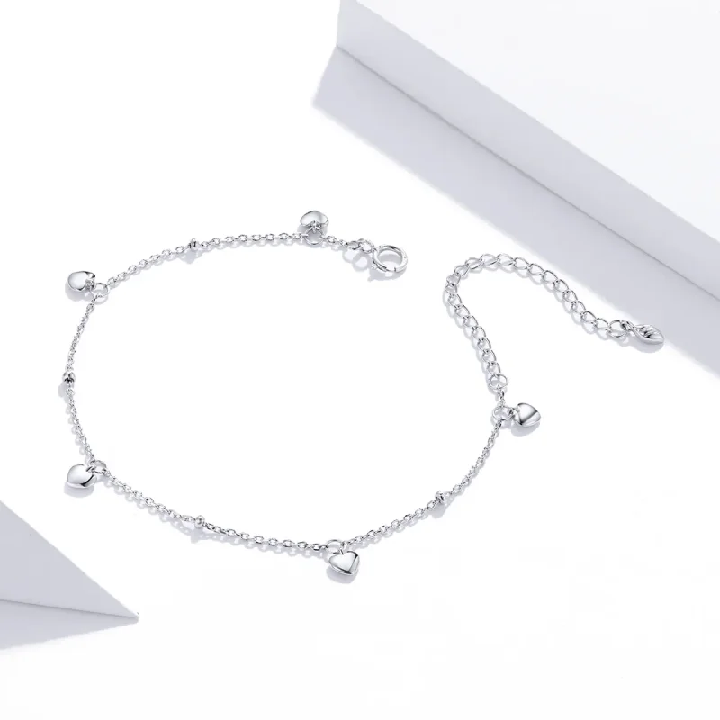 (image for) Pandora Style Silver Loving Heart bracelet - SCB191 - View 3