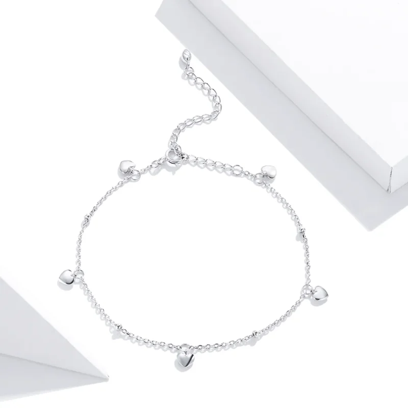 (image for) Pandora Style Silver Loving Heart bracelet - SCB191 - View 4