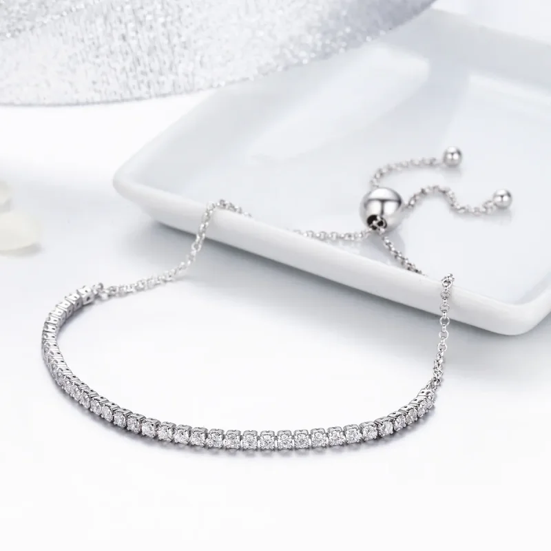 (image for) Pandora Style Silver Lovingly bracelet - SCB029 - View 5