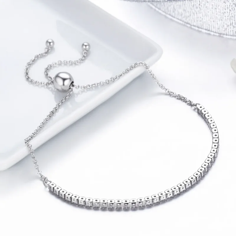 (image for) Pandora Style Silver Lovingly bracelet - SCB029 - View 6