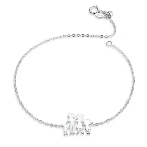 (image for) Pandora Style Silver My Family Chain Slider Bracelet - SCB164