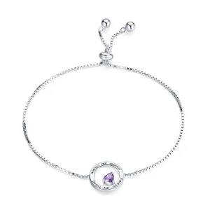 (image for) Pandora Style Silver My Friend, My Mom Chain Slider Bracelet - SCB178