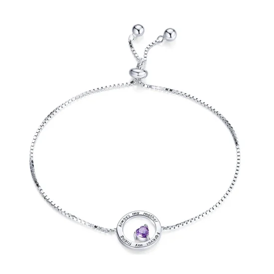 (image for) Pandora Style Silver My Friend, My Mom Chain Slider Bracelet - SCB178