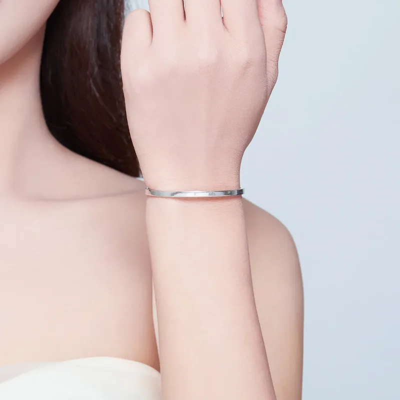 (image for) Pandora Style Silver Nothing Is Impossible Open Cuff Bangle - SCB160 - View 6