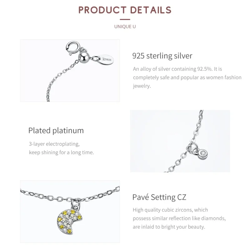 (image for) Pandora Style Silver Pac-Man Chain Slider Bracelet - SCB183 - View 5