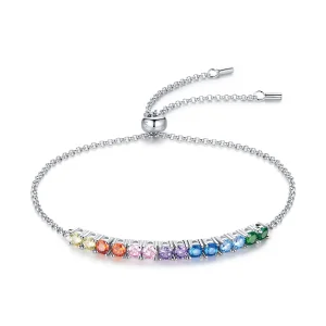 (image for) Pandora Style Silver Rainbow Bridge bracelet - SCB213