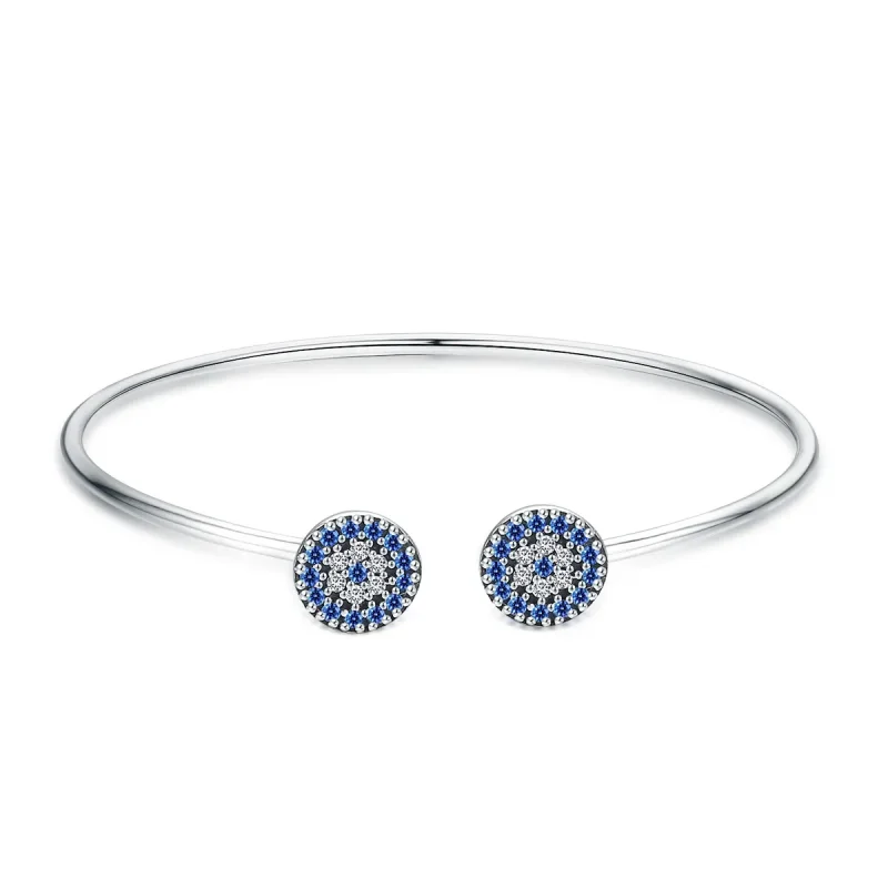 (image for) Pandora Style Silver Shining Stars Open Bangle - SCB058