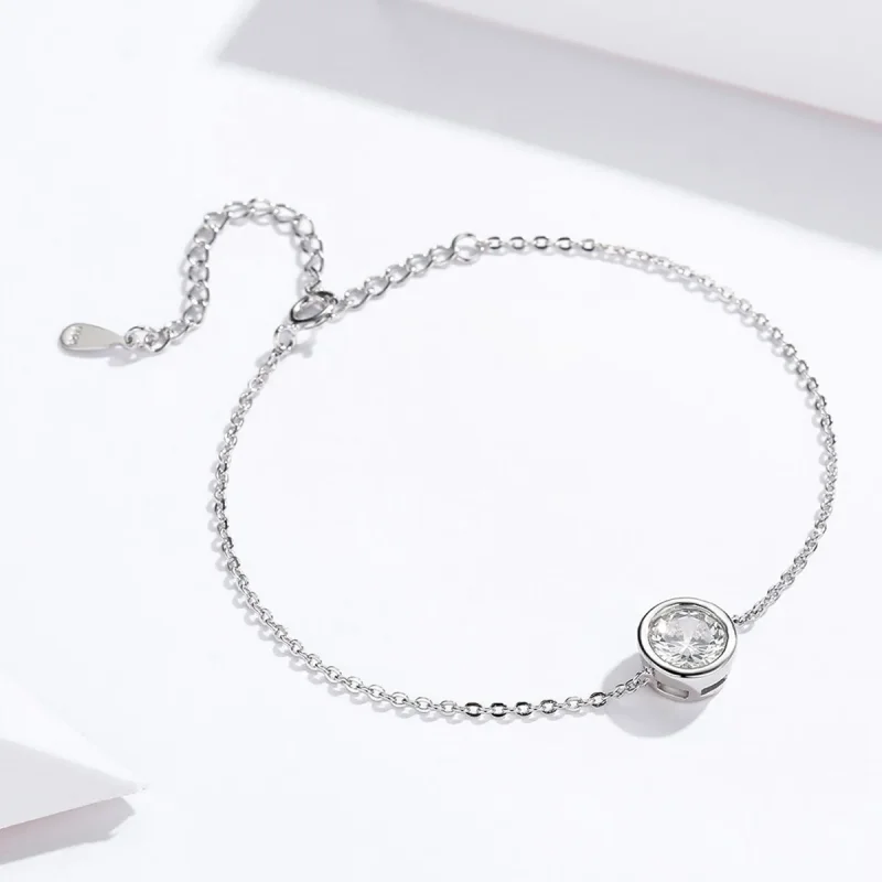 (image for) Pandora Style Silver Simple Chain Adjustable Bracelet - SCB157 - View 4