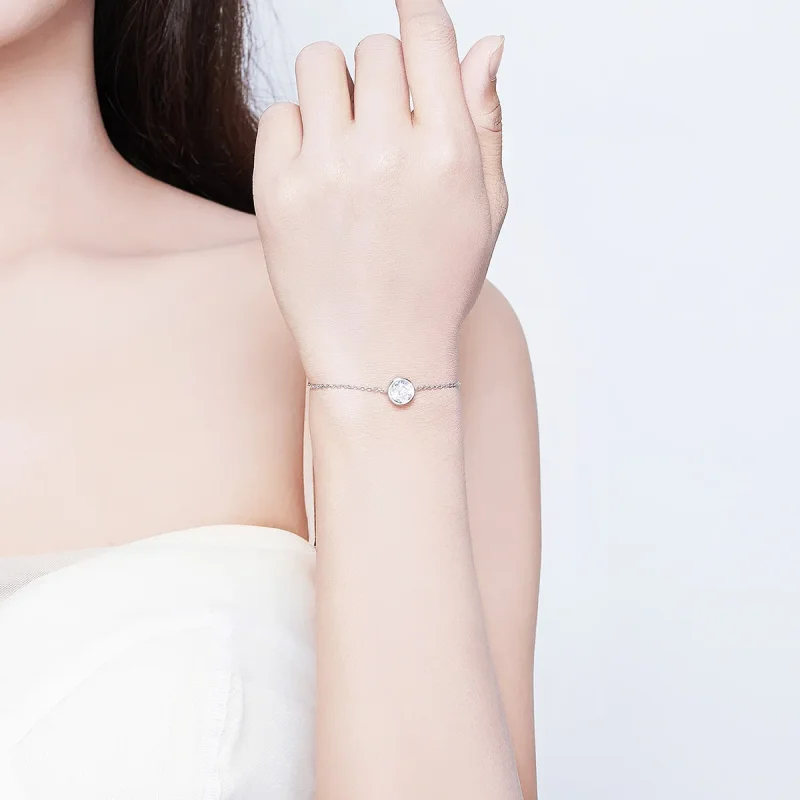 (image for) Pandora Style Silver Simple Chain Adjustable Bracelet - SCB157 - View 5