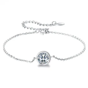 (image for) Pandora Style Silver Simple Chain Adjustable Bracelet - SCB157