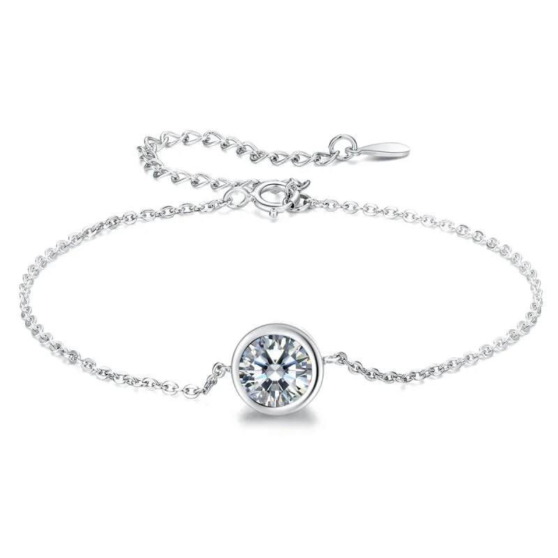 (image for) Pandora Style Silver Simple Chain Adjustable Bracelet - SCB157