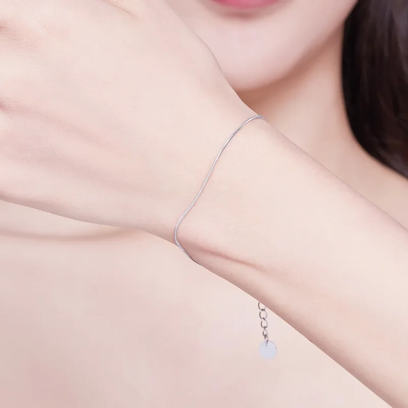 (image for) Pandora Style Silver Snake Chain Bracelet - SCB153 - View 2