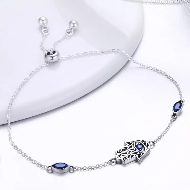 (image for) Pandora Style Silver Spoil Chain Slider Bracelet - SCB076 - View 3