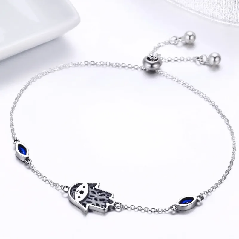 (image for) Pandora Style Silver Spoil Chain Slider Bracelet - SCB076 - View 6