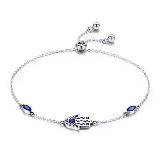 (image for) Pandora Style Silver Spoil Chain Slider Bracelet - SCB076