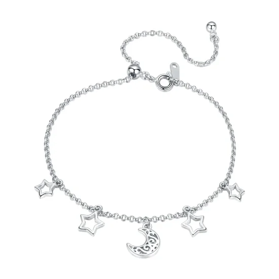 (image for) Pandora Style Silver Starry Sky Chain Slider Bracelet - SCB107